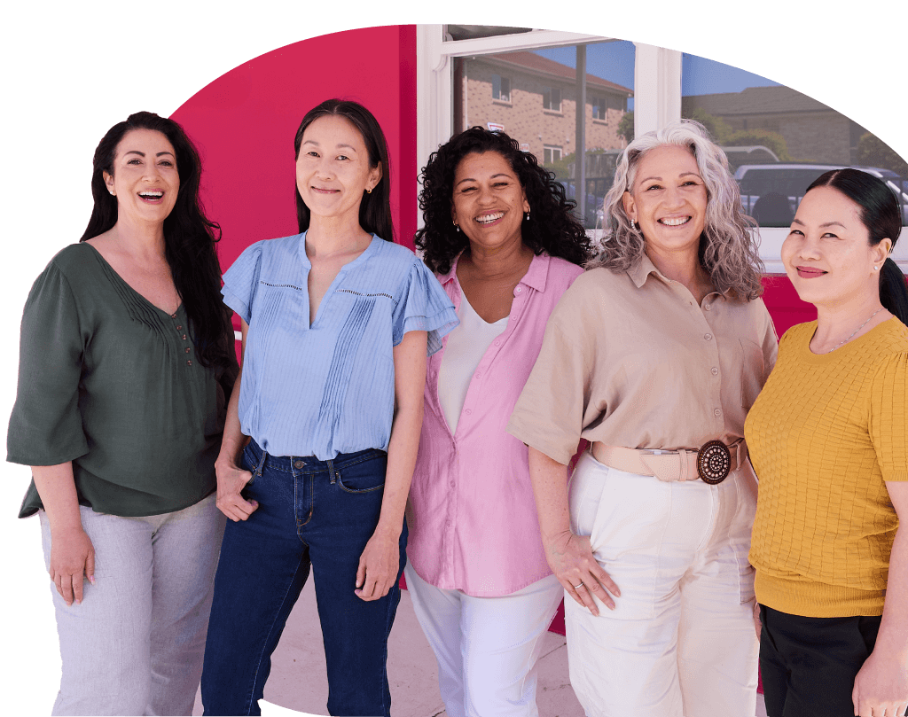 group of women smiling